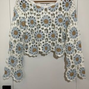 Altar'd State Multicolor Crochet Sweater